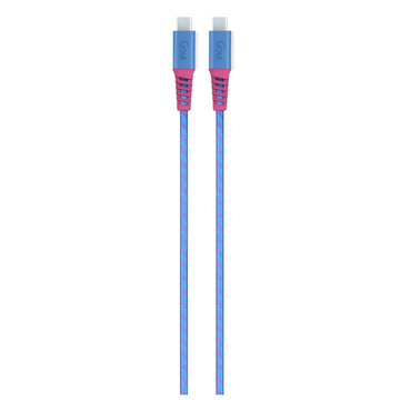 Goui Flex Câble Type-C vers Type-C (1,5m) 60W – Bleu / Rose