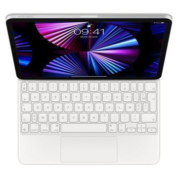 Apple Magic Keyboard pour iPad Air (4ᵉ génération) et iPad Pro 11" Blanc - Français