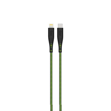 Goui Flex Câble iPhone Porte Clés Lightning vers Type C (3 m) - Noir et Vert