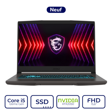 MSI THIN 15 B12UCX 1682XES Intel Core i5 12ème Gen RTX2050
