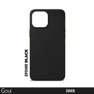 Goui Coque iPhone 15 Pro Max Pierre noir avec MagSafe