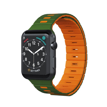 Goui BAND Magnetic Wrist Strap pour Apple Watch - Olive/Orange
