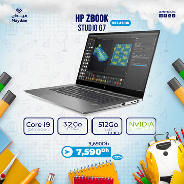 HP ZBook Studio G7 Intel Core i9 10ème Gen NVIDIA Quadro T2000 4 Go