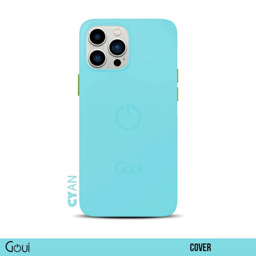 Goui Coque iPhone 14 Pro Max bleu cyan avec MagSafe