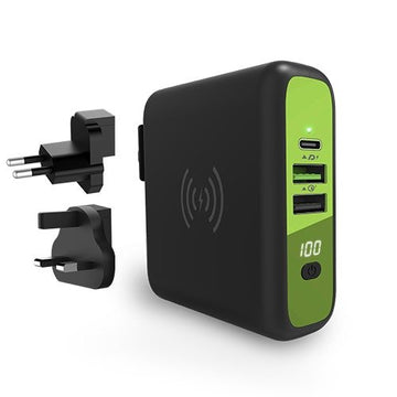 Goui Mbala Chargeur Sans Fil +Power Bank 8000 mAh Qi + Chargeur mural