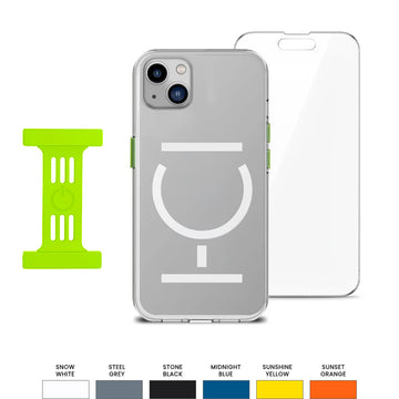 Goui Kit de protection iPhone 15 Plus : Coque + Strap + Incassable
