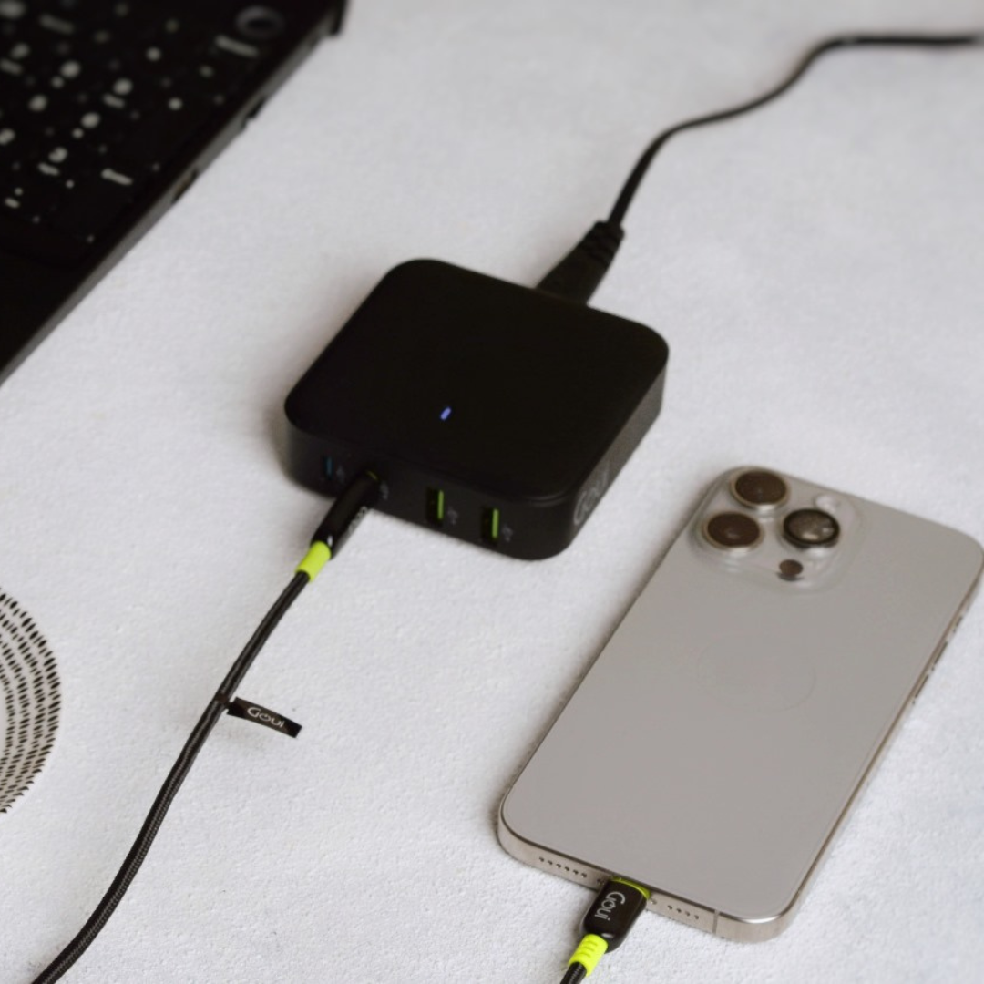 Goui GAN Chargeur de bureau 100W USB-C PD Rapide