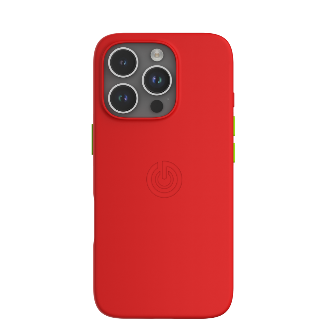Goui Coque iPhone 16 Pro Rouge Cerise avec MagSafe