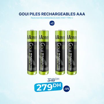 Pack 2x Goui Piles Rechargeables AAA