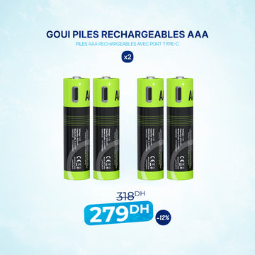 Pack 4x Goui Piles Rechargeables AAA