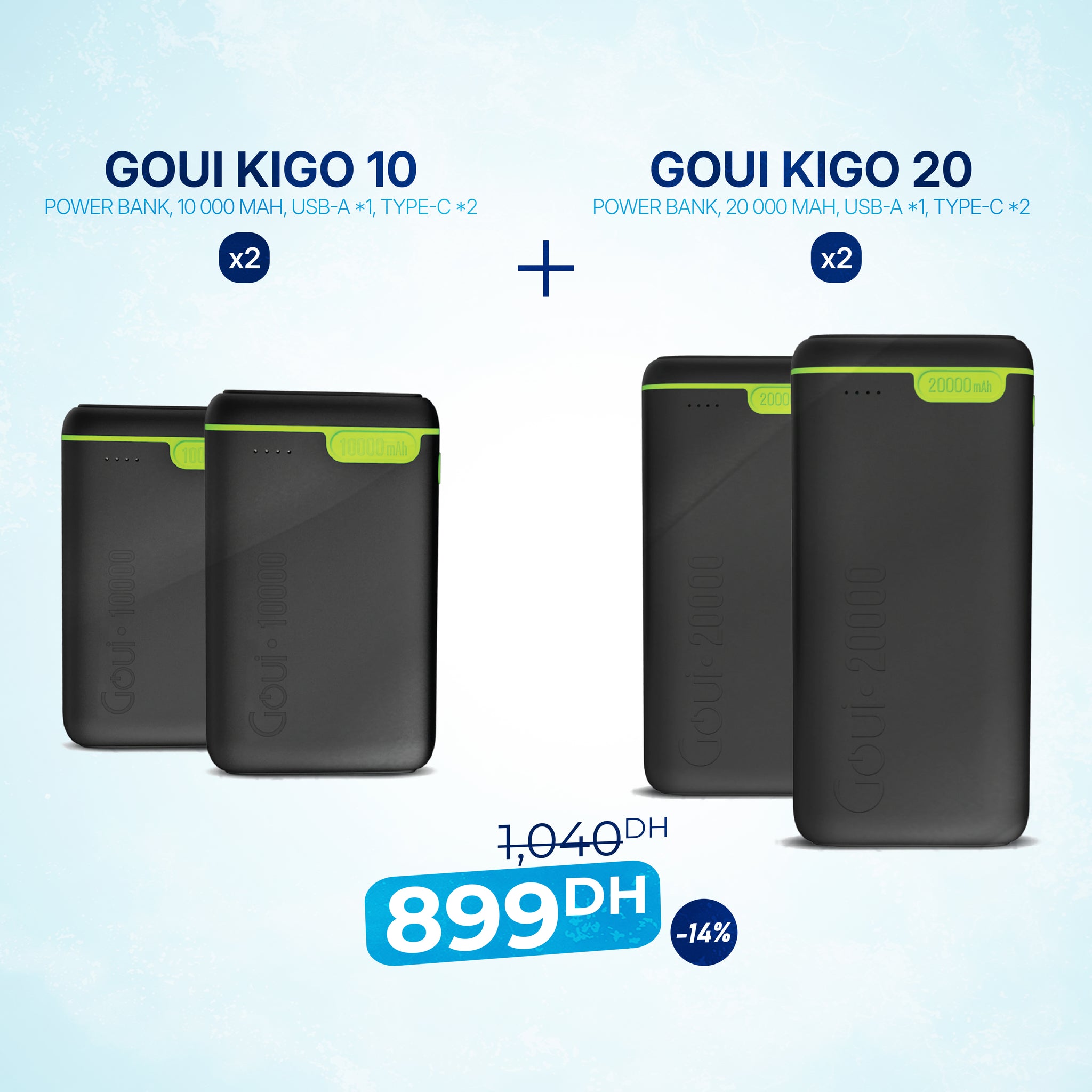 Pack 2x Kigo 10 avec 2x Kigo 20
