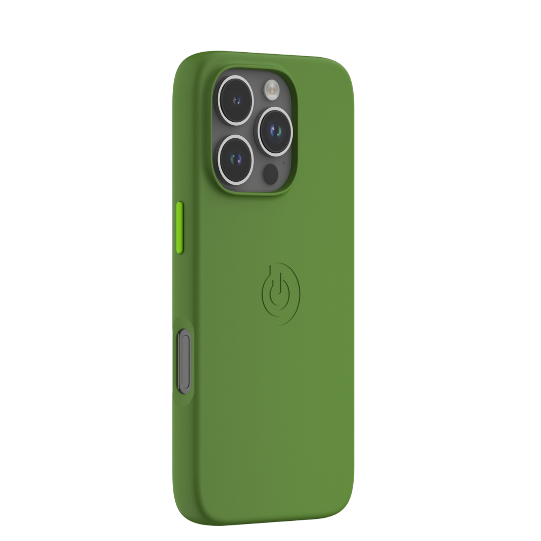 Goui Coque iPhone 16 Pro Vert Olive avec MagSafe