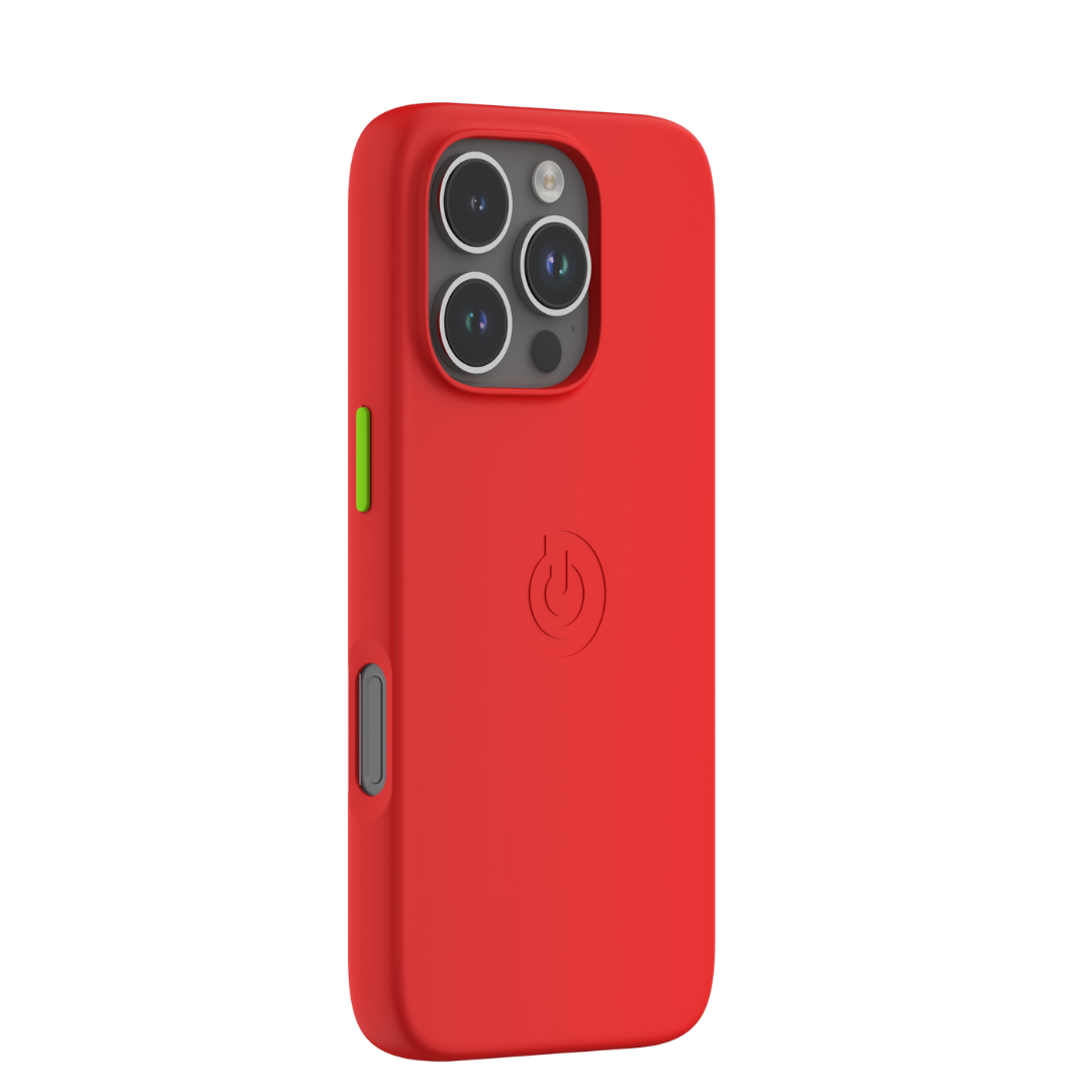 Goui Coque iPhone 16 Pro Rouge Cerise avec MagSafe