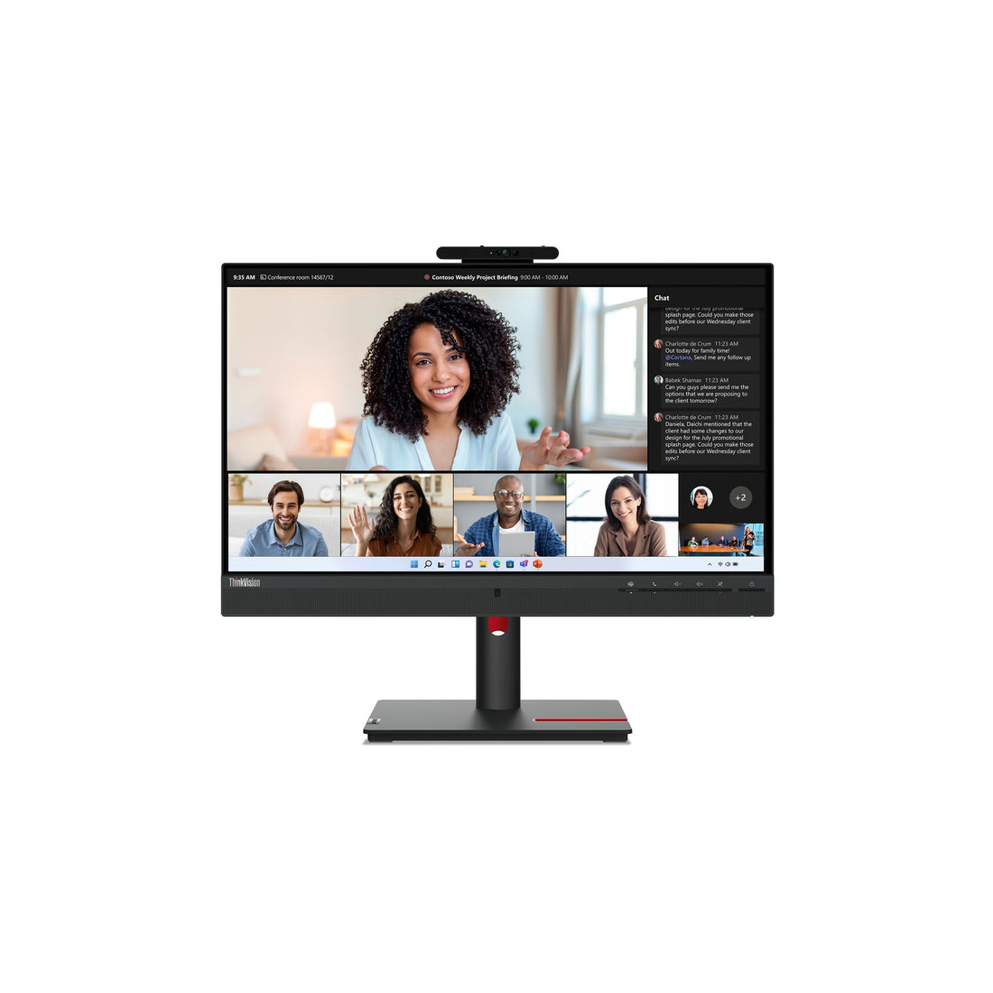 Moniteur Lenovo ThinkVision T24mv-30 23.8" FHD IPS 75Hz au Maroc - vue principale