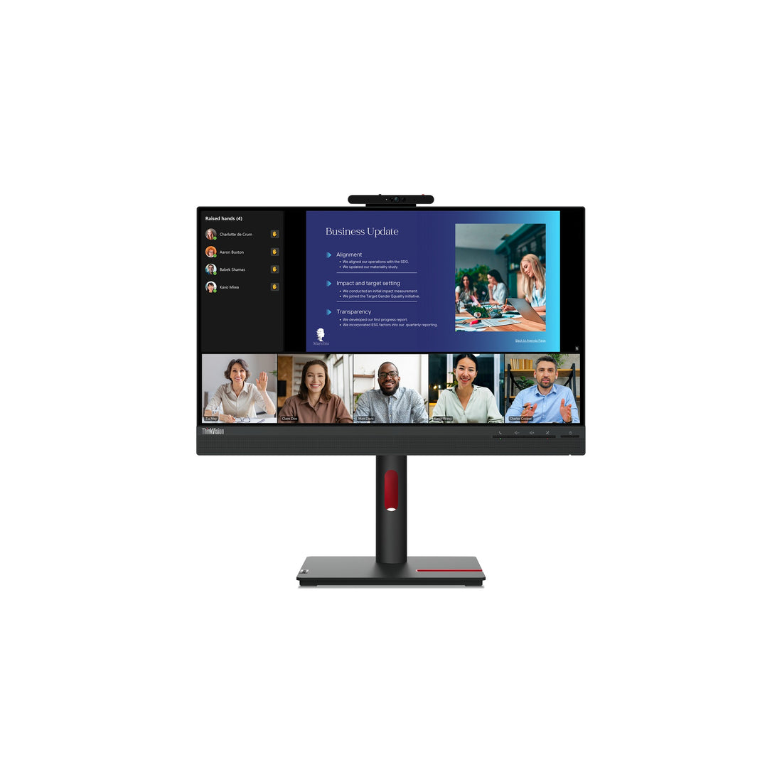 Moniteur Lenovo ThinkVision T24v-30 24" FHD IPS 75Hz au Maroc - vue principale