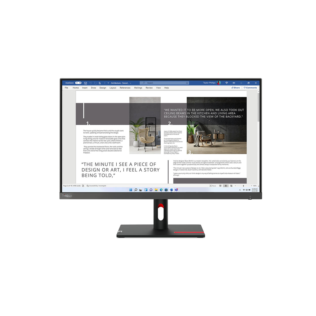 Moniteur Lenovo ThinkVision S27i-30 27" FHD IPS 100Hz au Maroc - vue principale
