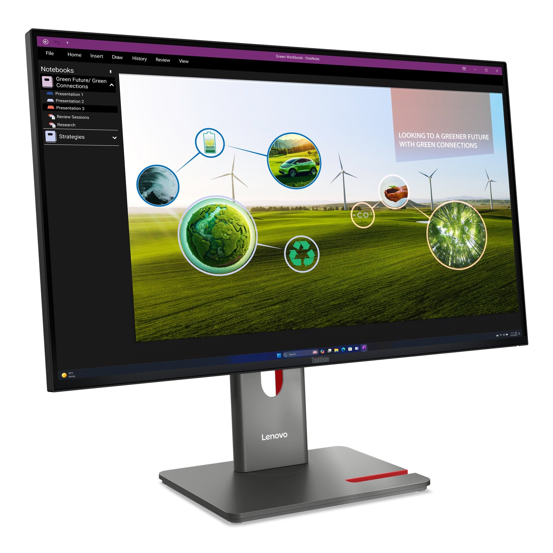 Moniteur Lenovo ThinkVision P27Q-40 27" QHD VA 120Hz - image produit 3
