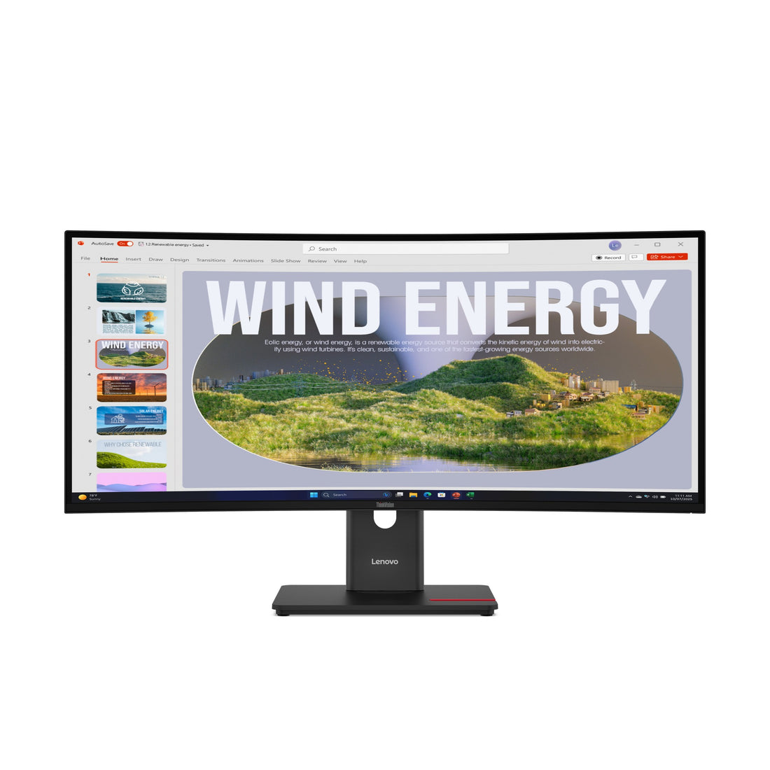 Moniteur Lenovo ThinkVision T34WD-40 34" WQHD VA 120Hz au Maroc - vue principale
