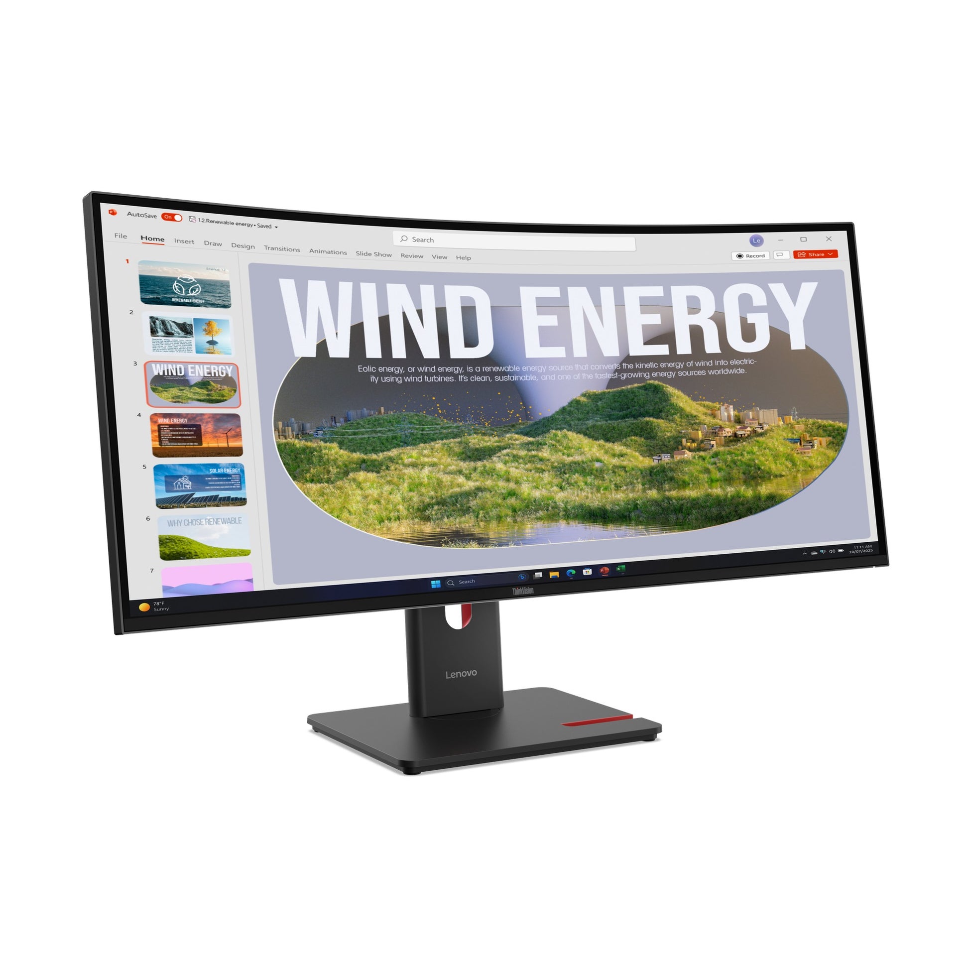Moniteur Lenovo ThinkVision T34WD-40 34" WQHD VA 120Hz - image produit 3
