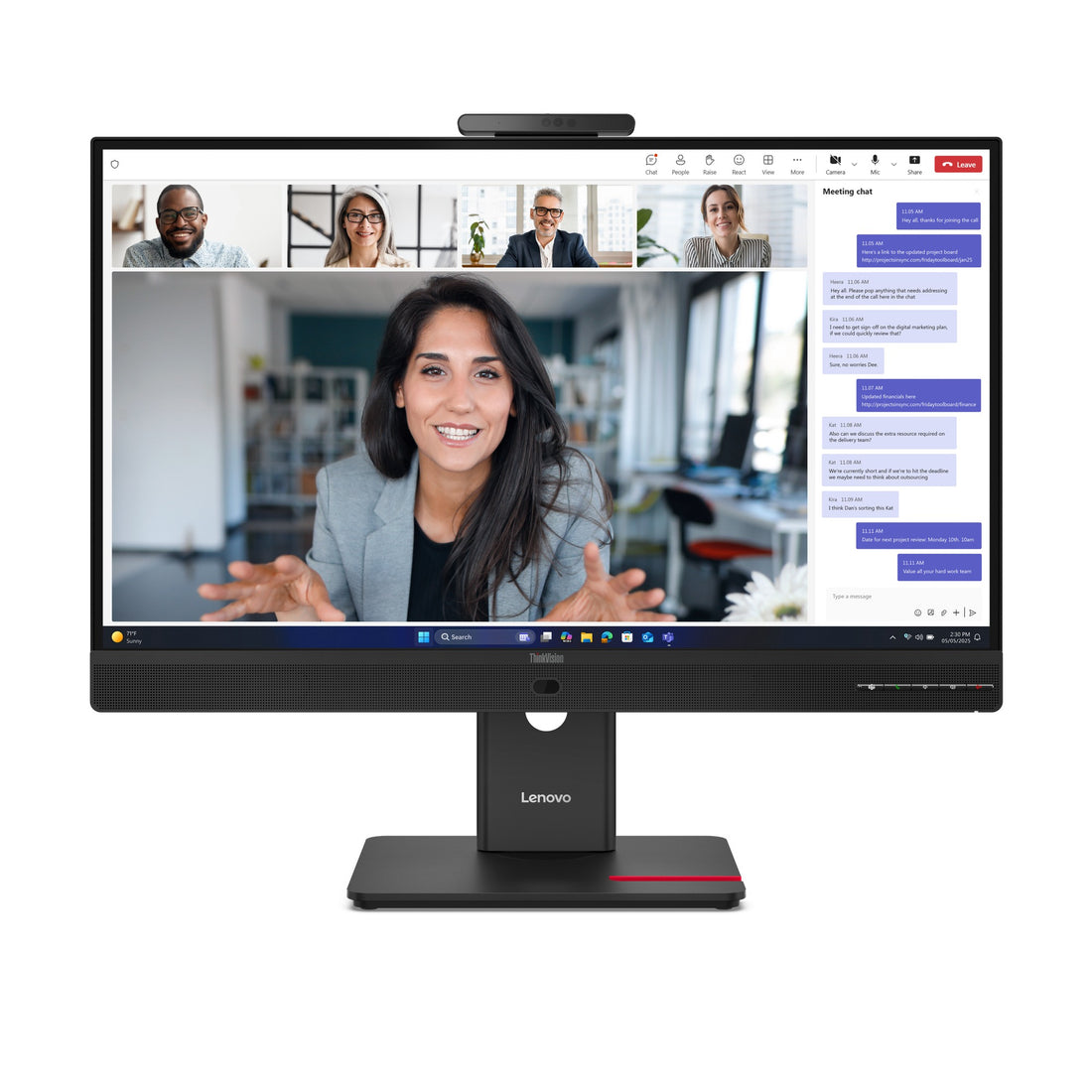Moniteur Lenovo ThinkVision T24-4v 24" FHD VA 120Hz au Maroc - vue principale
