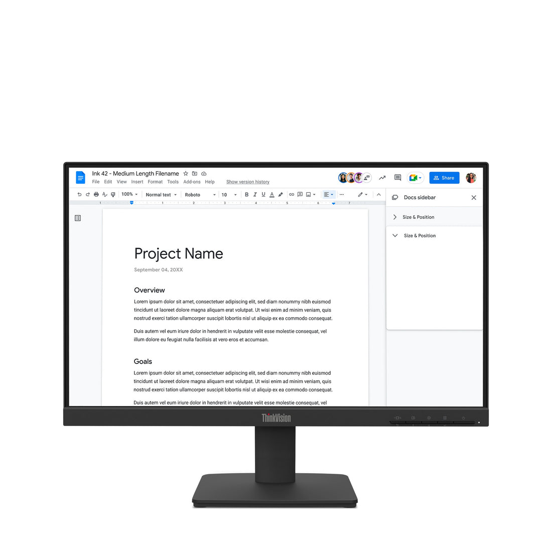 Moniteur Lenovo ThinkVision S22-4e 21.5" FHD VA 100Hz au Maroc - vue principale