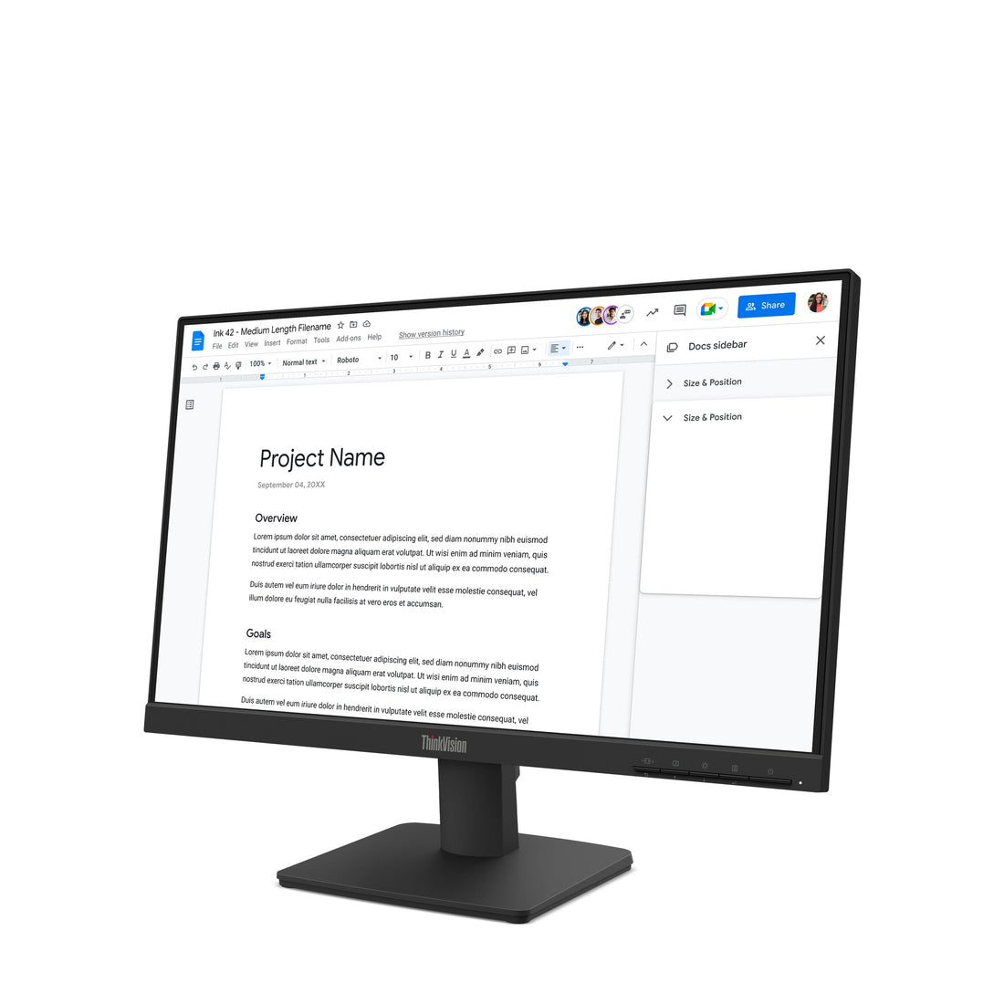 Moniteur Lenovo ThinkVision S22-4e 21.5" FHD VA 100Hz au Maroc - vue principale