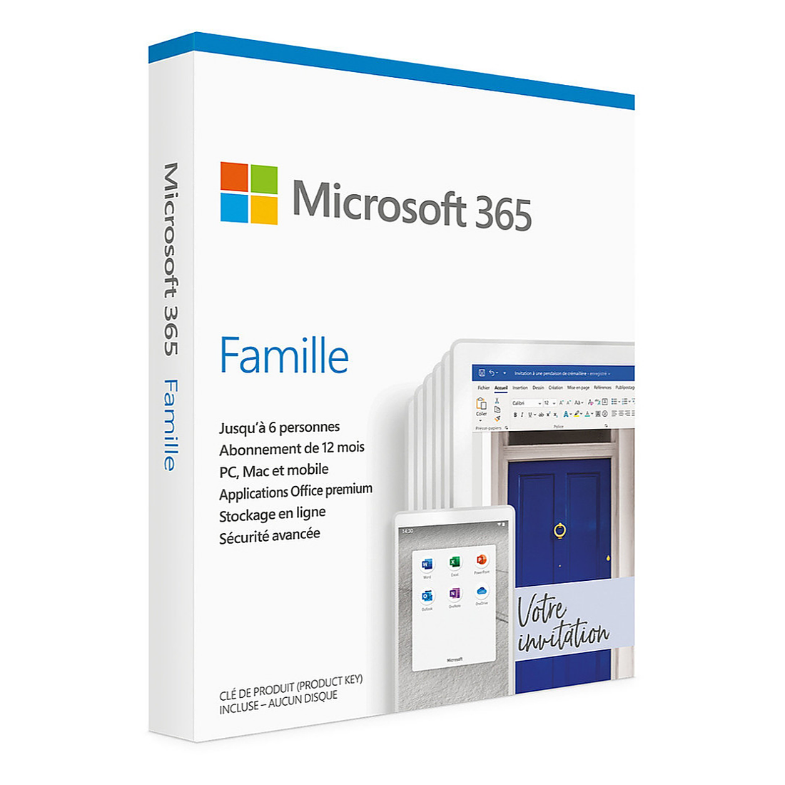 Microsoft Microsoft 365 Family French Subscription 1YR Africa Only Medialess Emerging Market P10