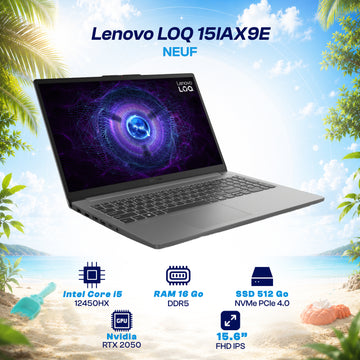 Lenovo LOQ 15IAX9E Core i5 12450 HX RTX 2050 4Go