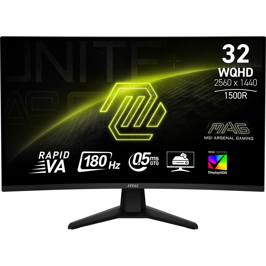 Moniteur MSI MAG 32CQ6F QHD VA 180Hz au Maroc - vue principale