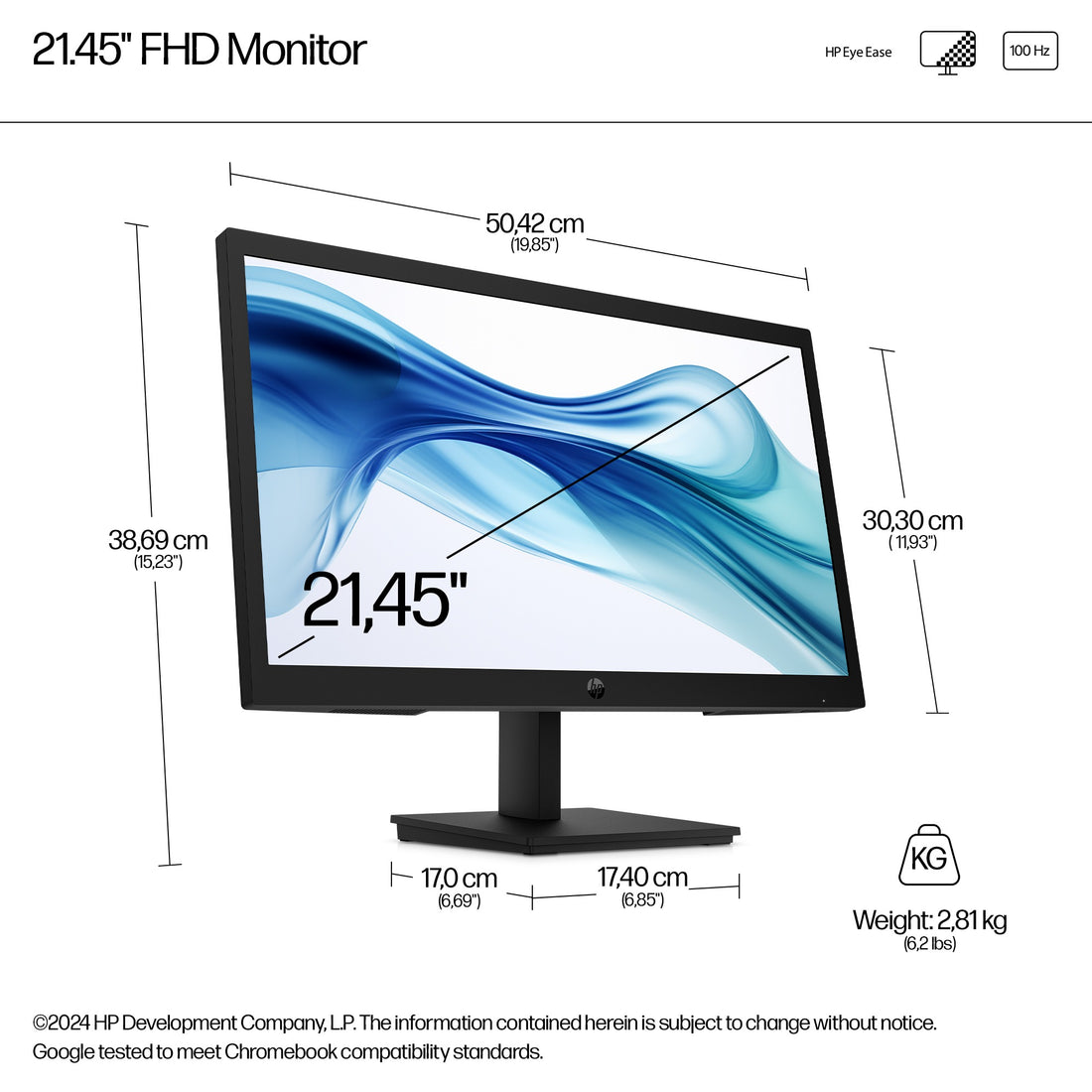 Moniteur HP Series 3 Pro 322pv 21.45" FHD VA 100Hz au Maroc - vue principale