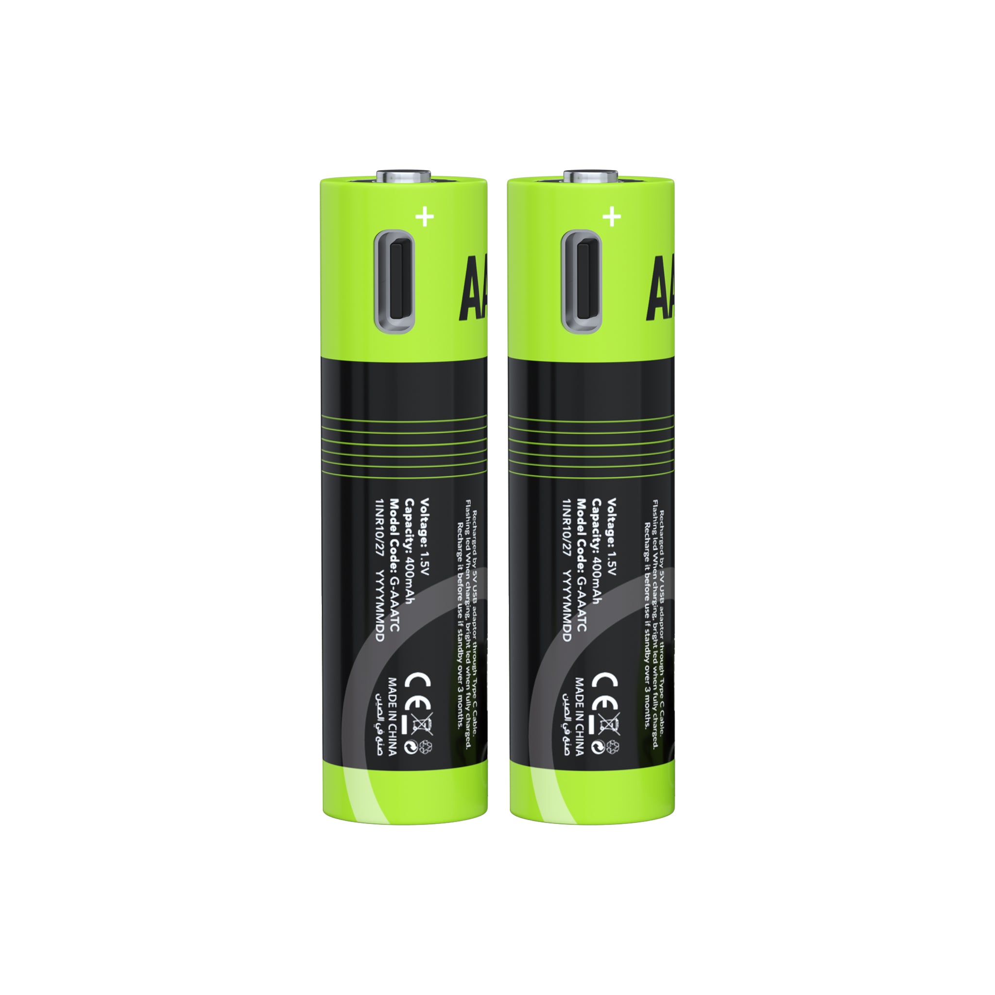 Goui Piles Rechargeables avec port Type-C AAA (2 pièces)