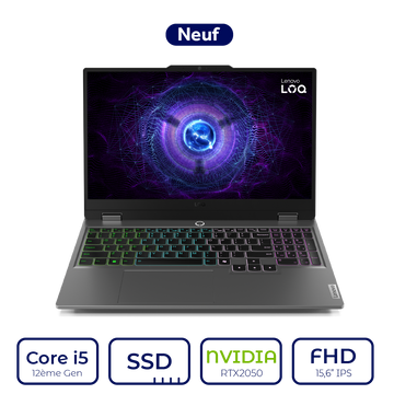 Lenovo LOQ 15IAX9 - Core i5 12ème Gen