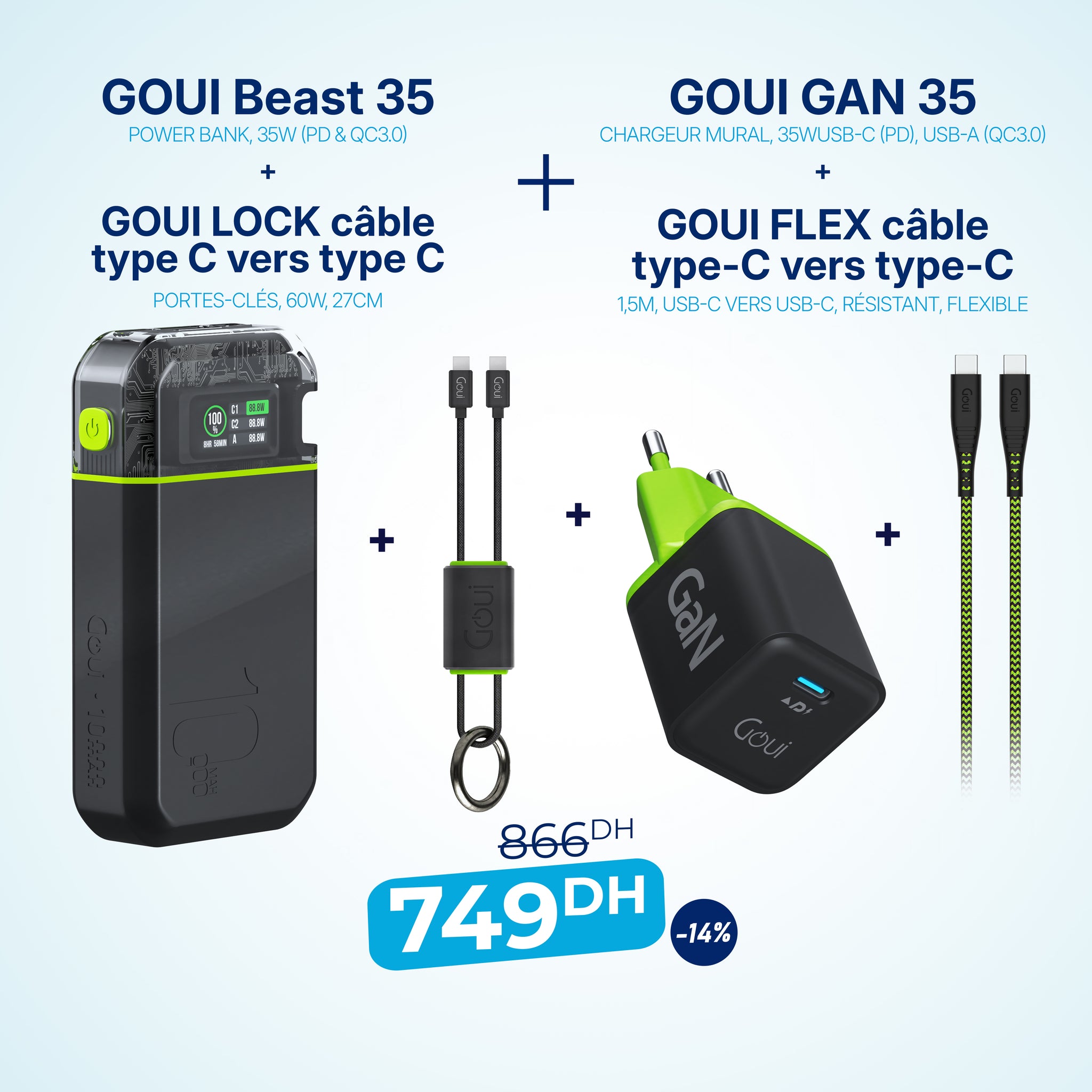 Pack Beast 35 avec GAN 35 avec Lock Câble avec Flex Câble