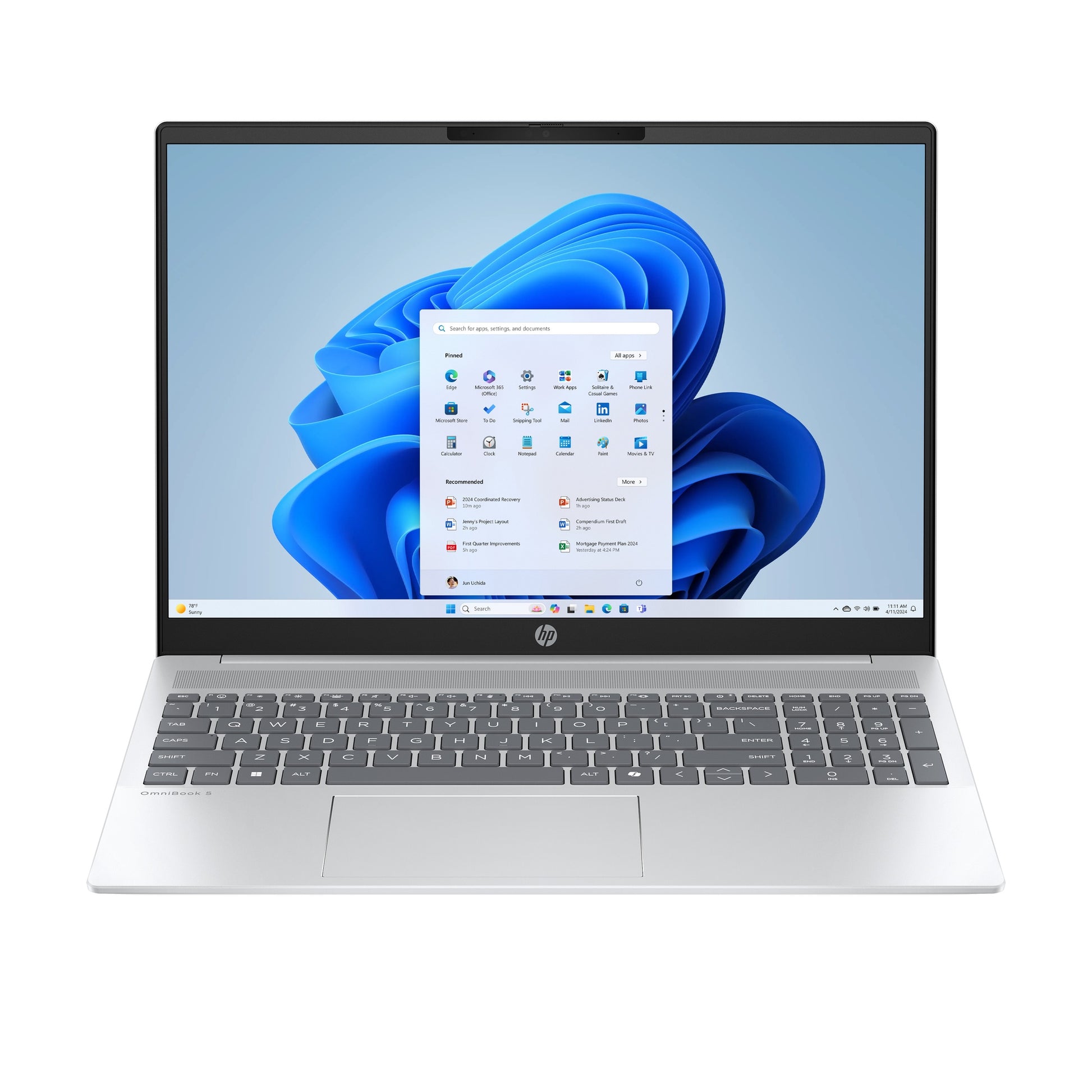 HP OmniBook 5 Laptop AI 16-AF1005NF - Core Ultra 5 225U - Vue Face