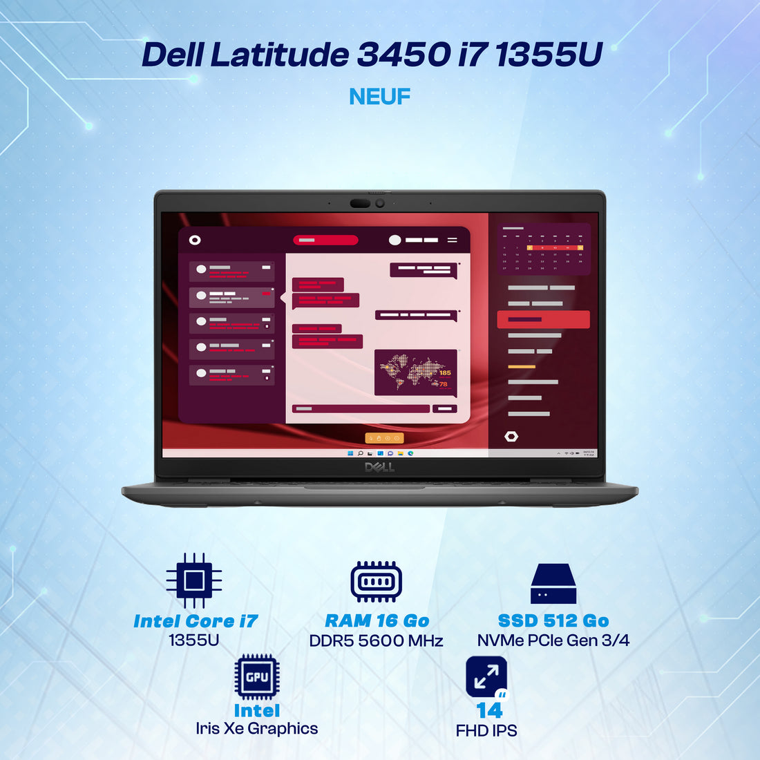 MAYDAN Laptop Creative Remaining 2026-09-29 - DL-LAT3450-I7-FD