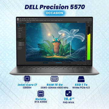 DELL precision 5570 i7 12ème Gen NVIDIA RTX A1000 4 GO