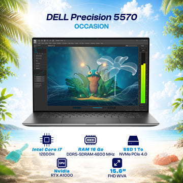 DELL precision 5570 i7 12ème Gen NVIDIA RTX A1000 4 GO