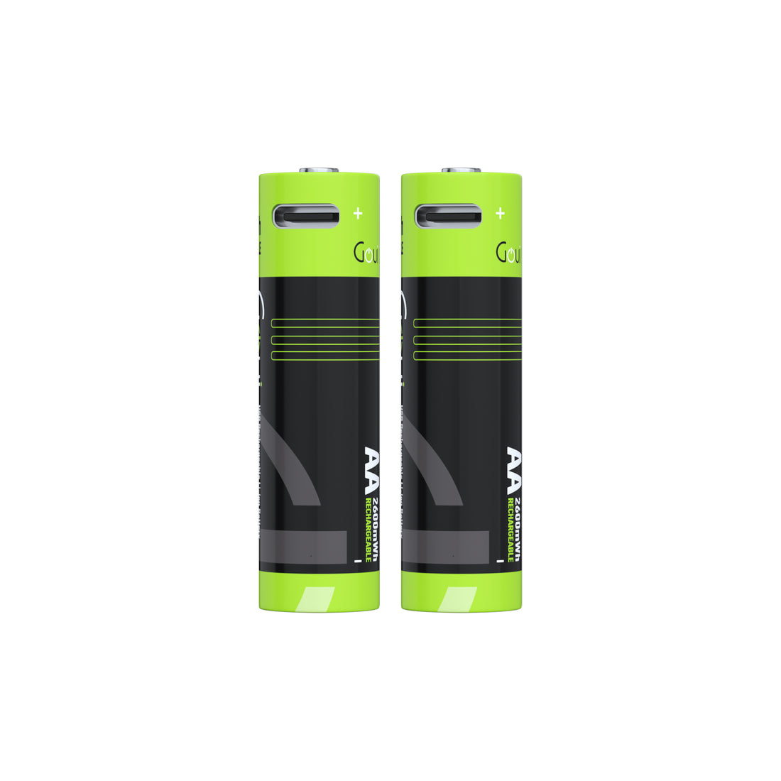 Goui Piles Rechargeables avec port Type-C AA (2 pièces) | Prix Maroc