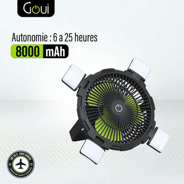 Goui FLOW Ventilateur Multifonctionnel avec Lumière