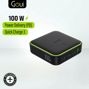 Goui GAN Chargeur de bureau 100W USB-C PD Rapide