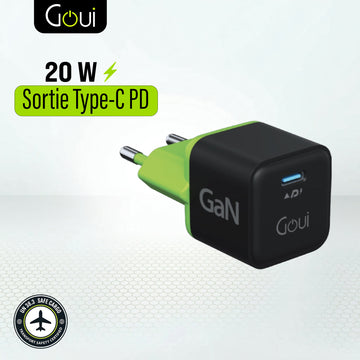 Goui GAN 20 Chargeur mural avec prise EU - 20W