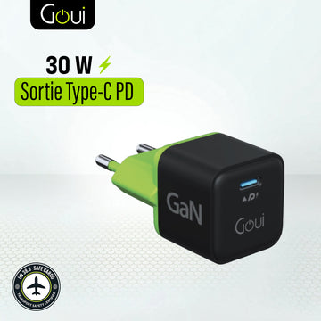 Goui GAN 30 Chargeur mural  avec prise EU - 30W