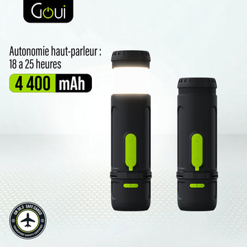 Goui Camp Lampe Outdoor – Enceinte Bluetooth et Power Bank 4400mAh