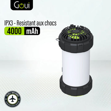 Goui GLOW Lampe de camping extérieure avec ventilateur