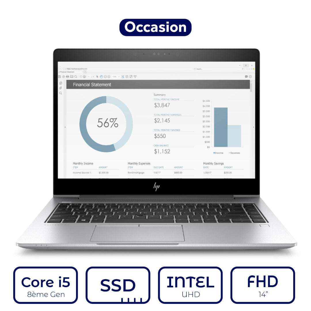 HP EliteBook 840 G5 Intel Core i5 8ème Gen