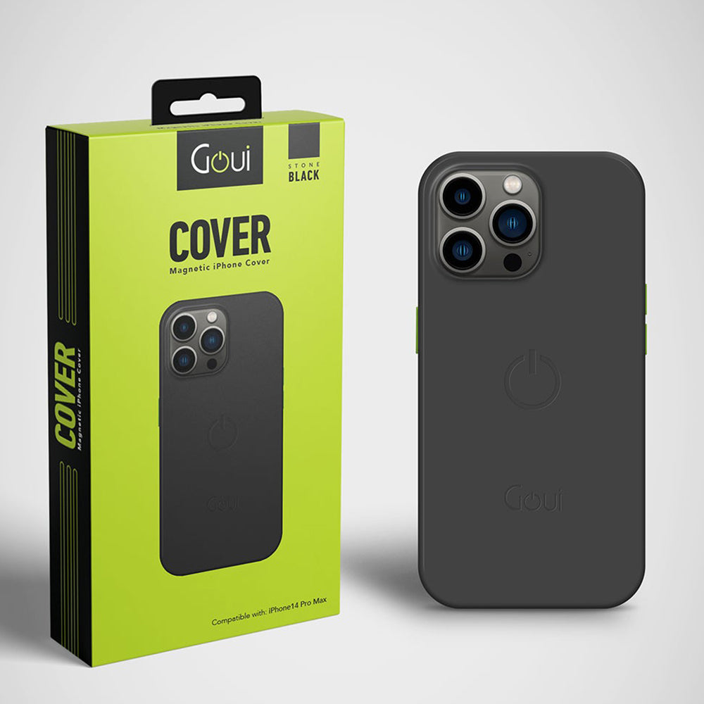 Goui Coque Magnetique iPhone 14 Pro Max couleur Pierre Noire