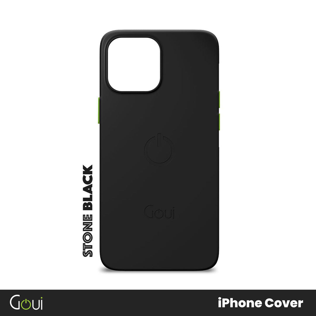 Goui Coque iPhone 12 Pro Max Pierre noir avec MagSafe