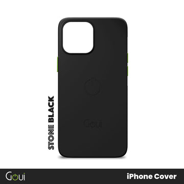 Goui Coque iPhone 12 Pro Max Pierre noir avec MagSafe
