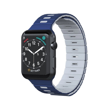 Goui BAND Magnetic Wrist Strap pour Apple Watch - Bleu/Blanc