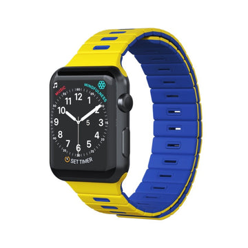 Goui BAND Magnetic Wrist Strap pour Apple Watch - Jaune/Bleu